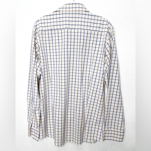 Mizzen+Main Performance Button Down Long Sleeve Grid Print Shirt Size Medium - Picture 2 of 5